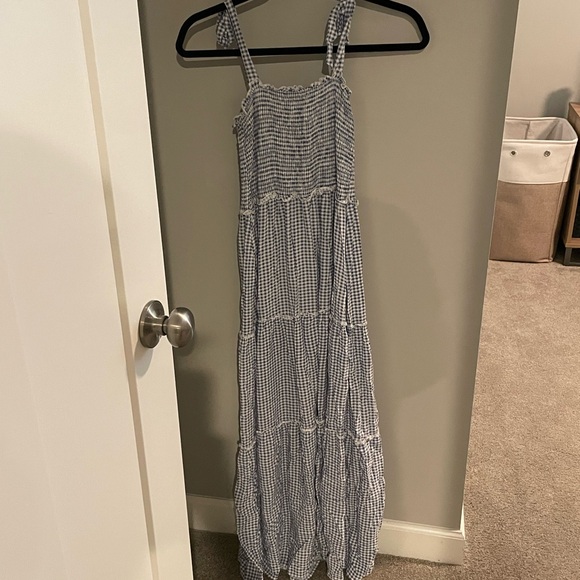 Bebop Blue and White Gingham Dress - size small - Picture 1 of 4